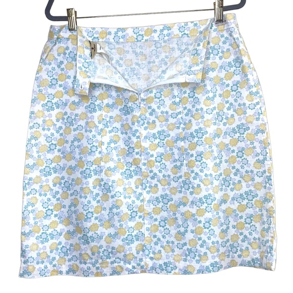 Woolrich Floral Print Linen Blend Skirt - Picture 3 of 7